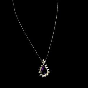 Dark Purple Stone Necklace